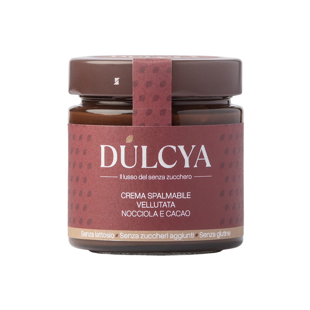 Crema spalmabile vellutata nocciola e cacao con dolcificanti naturali
